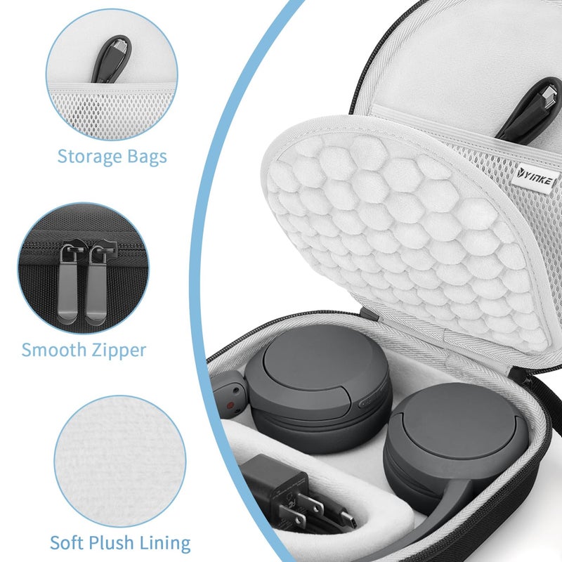 Yinke Hard Case for Sony WH-CH520/510/ JBL Tune 510BT Headphone, Travel Protective Cover Storage Bag - Image 3